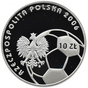 Polska, III RP, 10 złotych 2006, MŚ Niemcy 2006, Warszawa, UNC