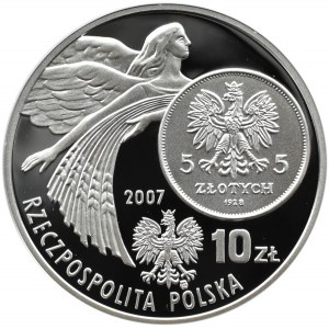 Polska, III RP, 10 złotych 2007, Dzieje Złotego, Warszawa, UNC
