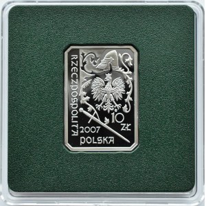 Polska, III RP, 10 złotych 2007, Rycerz Ciężkozbrojny XV w., Warszawa, UNC