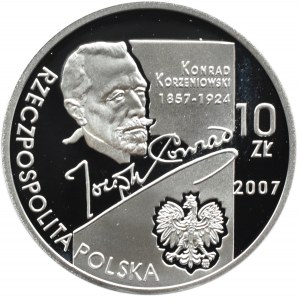 Polska, III RP, 10 złotych 2007, K. Korzeniowski, Warszawa, UNC