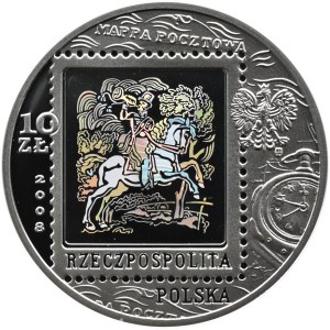 Polska, III RP, 10 złotych 2008, Poczta Polska, Warszawa, UNC