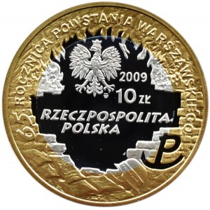 Polska, III RP, 10 złotych 2009, K.K. Baczyński, Warszawa, UNC