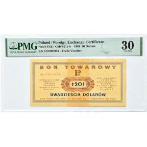Polska, PeWeX, 20 dolarów 1969, seria Eh, PMG 30