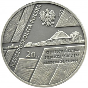 Polska, III RP, 20 złotych 2012, Polacy Ratujący Żydów, Warszawa, UNC