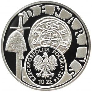 Polska, III RP, 10 złotych 2014, Denar Krzywoustego, Warszawa, UNC