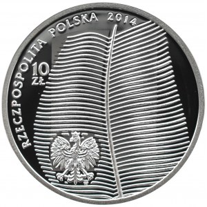 Polska, III RP, 10 złotych 2014, St. Żeromski, Warszawa, UNC