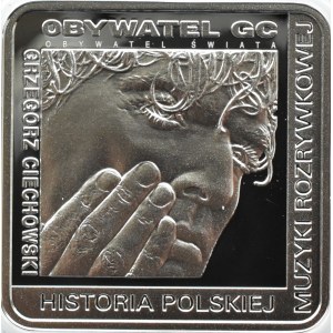 Polska, III RP, 10 złotych 2014, Grzegorz Ciechowski - kwadratowa, Warszawa, UNC
