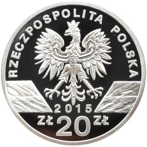Polska, III RP, 20 złotych 2015, Pszczoła Miodna, Warszawa, UNC