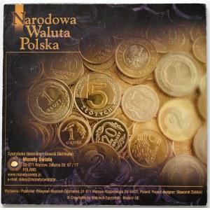 Polska, III RP, Narodowa Waluta Polska - zestaw monet obiegowych NBP 1994-2004, Kolor fioletowy, UNC