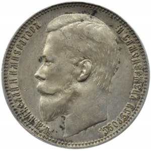 Rosja, Mikołaj II, rubel 1900 FZ, Petersburg, ładny