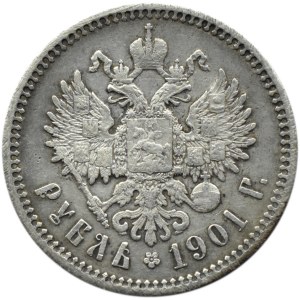 Rosja, Mikołaj II, rubel 1901 FZ, Petersburg