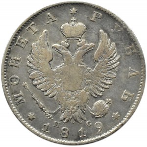 Rosja, Aleksander I, rubel 1819 SPB PC, Petersburg