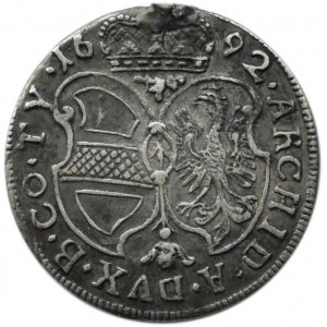 Austria, Leopold I, 3 krajcary 1692, Hall