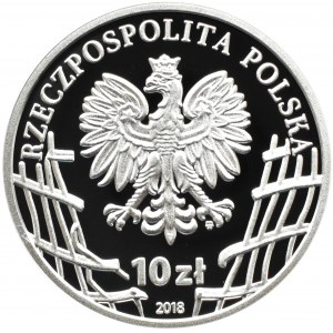 Polska, III RP, 10 złotych 2018, August Emil Fieldorf Nil, Warszawa, UNC