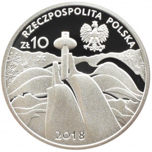 Polska, III RP, 10 złotych 2018, PyeongChang, Warszawa, UNC