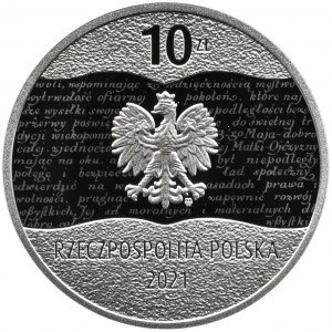 Polska, III RP, 10 złotych 2021, Konstytucja Marcowa, Warszawa, UNC
