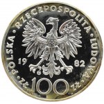 Polska, PRL, 100 złotych 1982, Jan Paweł II, Valcambi, UNC