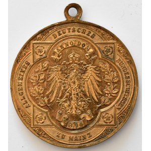 Niemcy, XI Ogólnoniemieckie Zawody Strzeleckie Mainz 1894, pozłacany medal strzelca