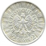 Polska, II RP, J. Piłsudski, 2 złote 1936, Warszawa, rzadkie i piękne