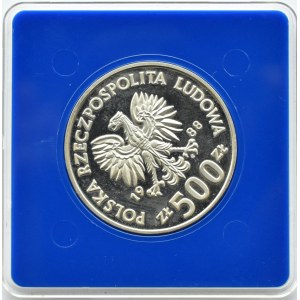 Polska, PRL, 500 złotych 1988, MŚ w piłce, Włochy 1990, Warszawa, UNC