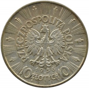 Polska, II RP, Józef Piłsudski 10 złotych 1936, Warszawa