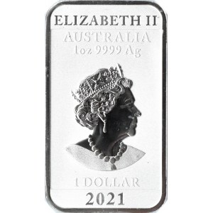 Australia, 1 dolar 2021, Chiński Smok, Perth, UNC