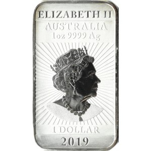 Australia, 1 dolar 2019 P, Rok Smoka, Perth, UNC