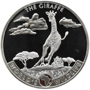 Kongo, 20 franków 2019, Żyrafa, Scottsdale(USA), UNC