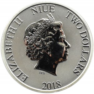 Niue, 2 dolary 2018, Szturmowiec Imperium, Auckland, UNC