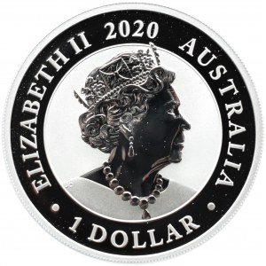 Australia, 1 dolar 2020, Srebrny Łabędź, Canberra, UNC