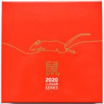 Australia, Lunar, 5 dolarów 2020, Rok Szczura, Proof, Canberra, UNC
