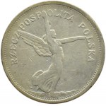 Polska, II RP, Nike, 5 złotych 1928, Warszawa, odmiana ze znakiem mennicy