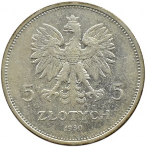 Polska, II RP, Sztandar 5 złotych 1930, Warszawa