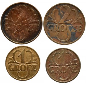 Polska, II RP, lot groszy 1933-1934, Warszawa, rzadsze roczniki