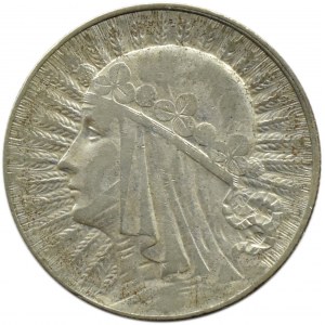 Polska, II RP, Głowa Kobiety, 5 złotych 1932 ze znakiem mennicy, Warszawa