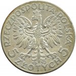 Polska, II RP, Głowa Kobiety, 5 złotych 1932 ze znakiem mennicy, Warszawa