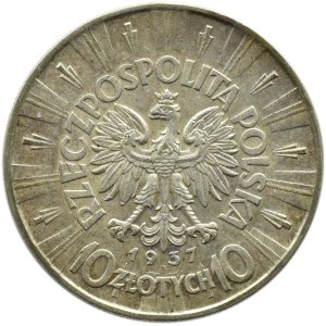 Polska, II RP, Józef Piłsudski, 10 złotych 1937, Warszawa