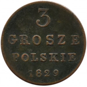 Mikołaj I, 3 grosze 1829 F.H., Warszawa