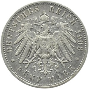 Niemcy, Bawaria, Otto, 5 marek 1903 D, Monachium