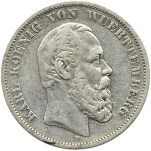 Niemcy, Wirtembergia, Wilhelm I, 5 marek 1876 F, Stuttgart
