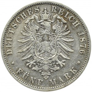 Niemcy, Wirtembergia, Wilhelm I, 5 marek 1876 F, Stuttgart