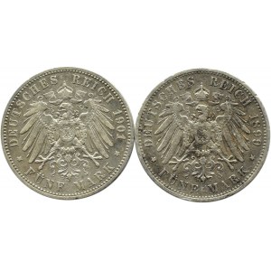 Niemcy, Prusy, Wilhelm II, 5 marek 1899-1901 A, Berlin, rzadsze roczniki