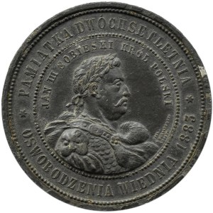 Polska, Medal Pamiątka 200-lecia Oswobodzenia Wiednia 1883, syg. JK, wytwórca M. Kurnatowski Kraków