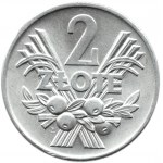 Polska, PRL, Jagody, 2 złote 1960, Warszawa, UNC