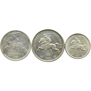 Litwa, J. Basanavicius, lot monet, lity 1925-1936, Londyn/Kowno