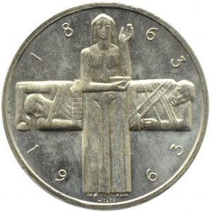 Szwajcaria, 5 franków 1963 B, 100-lecie Czerwonego Krzyża 1863-1963, Berno