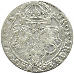 Zygmunt III Waza, szóstak 1625, herb Sas, Kraków, inna interpunkcja