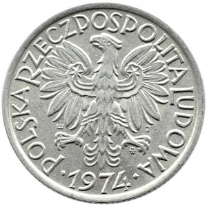 Polska, PRL, Jagody, 2 złote 1974, Warszawa, z duchem