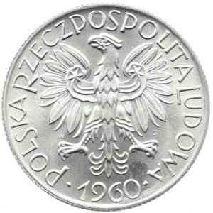 Polska, PRL, Rybak, 5 złotych 1960, Warszawa, UNC