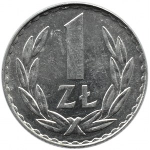 Polska, PRL, 1 złoty 1981, Warszawa, rzadszy rocznik